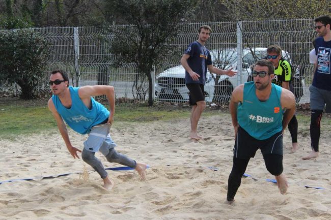 Hadrien et Léo durant le stage compétition Only Beach